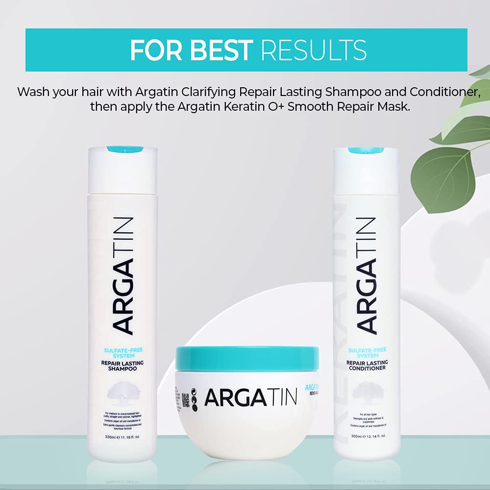 Keratin O+ Smooth Repair Hair Mask 250ml | For Smoothening, Straightening, Hair Thickness | Nourishes Dry, Damaged & Frizzy Hair