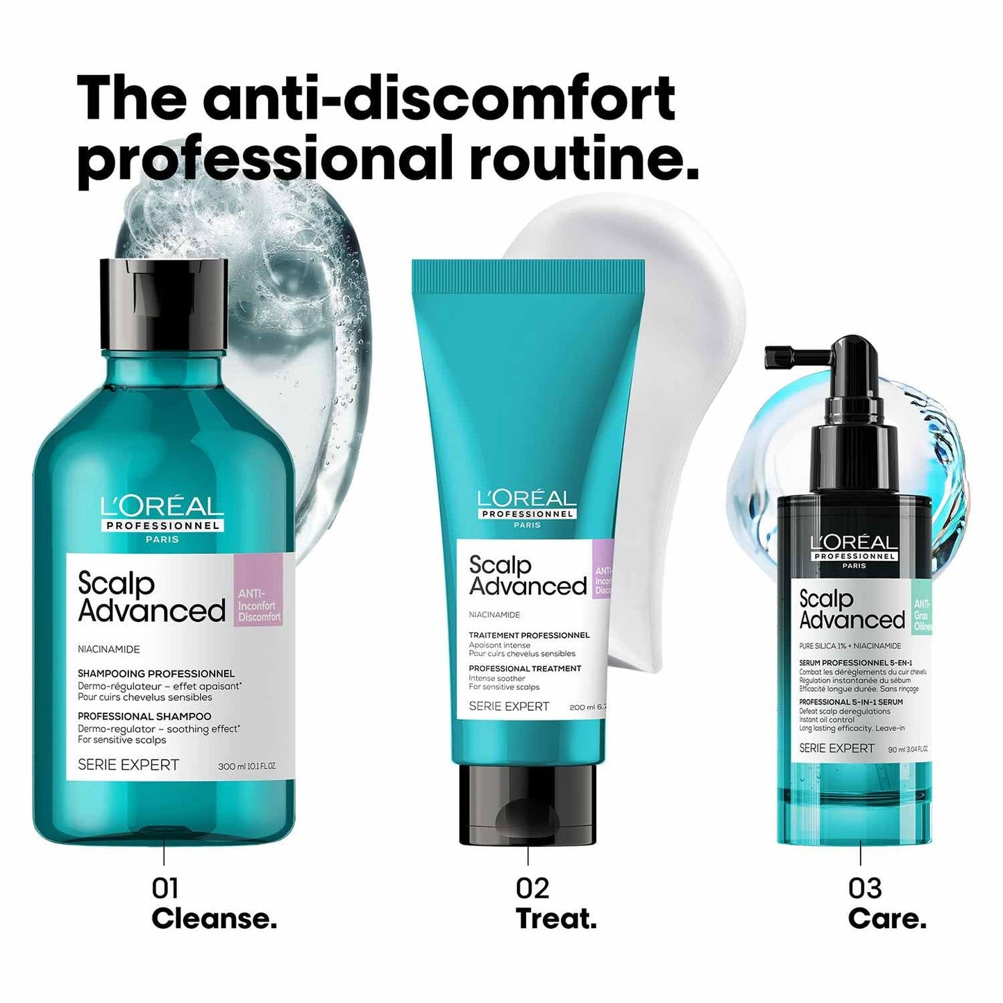 L’Oréal Professionnel Scalp Anti-Discomfort Dermo-Regulator Shampoo (300 ml) for Sensitive Scalp