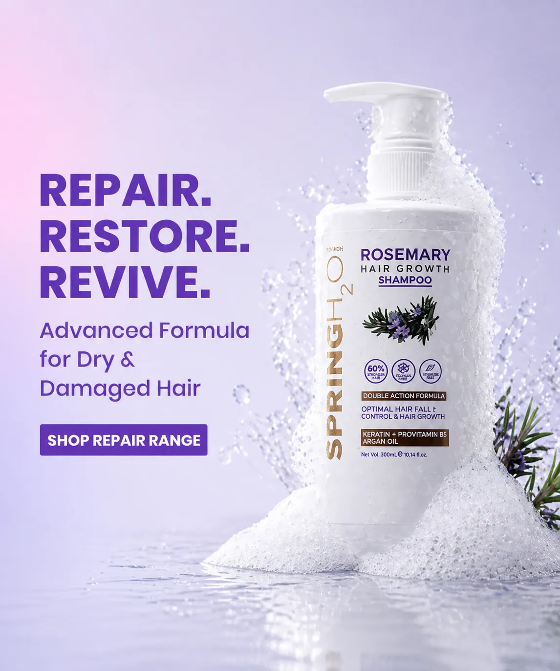 SPRING H2O Rosemary Hair Growth Conditioner and Shampoo Combo