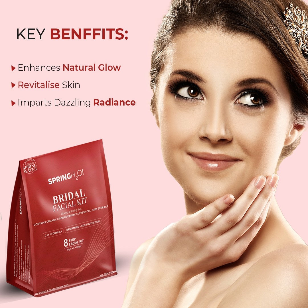 Spring H2O Personal Care Gift Hamper - Papaya Facewash, Bridal Facial Kit, Kajal Pencil, Rosemary Shampoo & Conditioner Combo