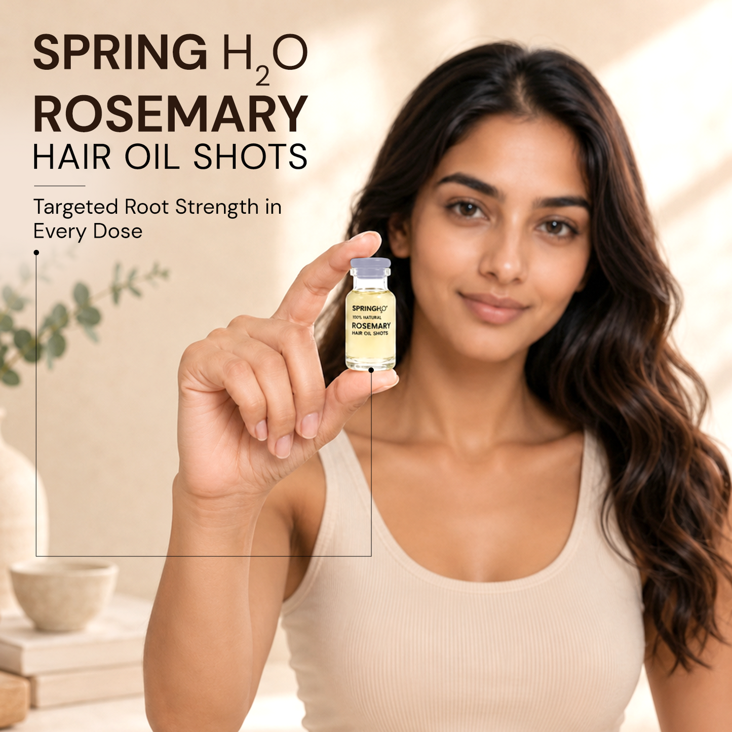 Spring H2O Set Of 6 Rosemary Hair Oil Shots - 5 ml Each
