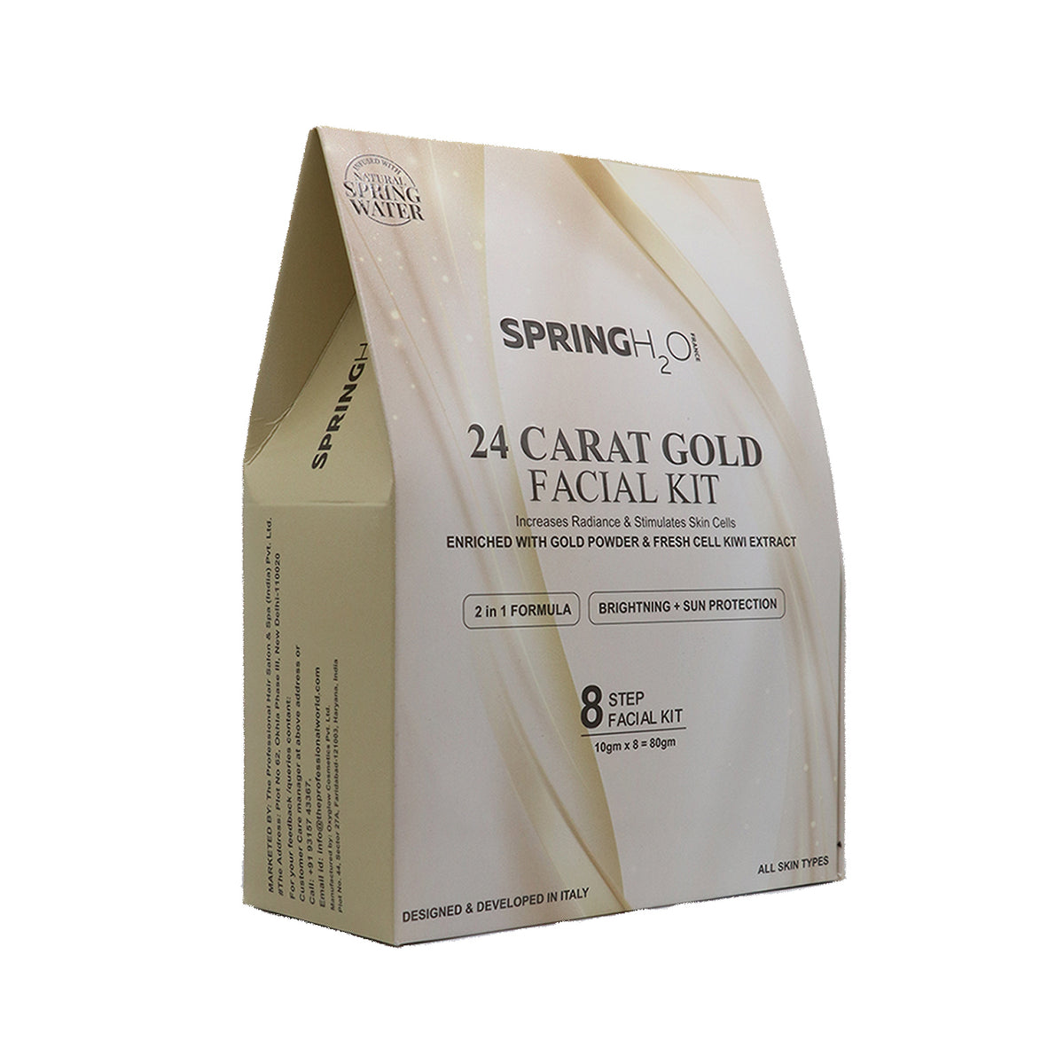 SpringH2O 24 Carat Gold Facial Kit 8-step skincare kit