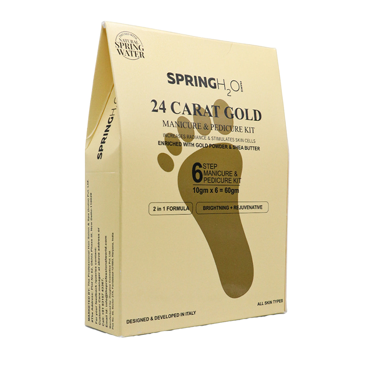 2. Spring H2O 24 Carat Gold Manicure and Pedicure Kit with complete salon-style treatment for soft, smooth and radiant-looking hands and feet