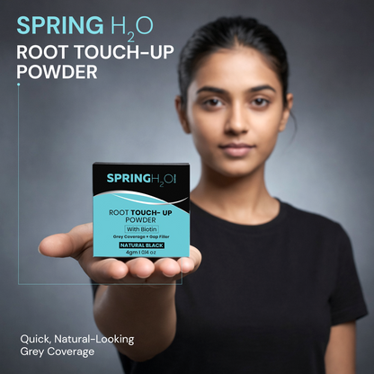 SPRING H2O Root Touch Up Powder for Grey Roots & Bald Spots, Long-Lasting & Smudge-Proof 4 GM