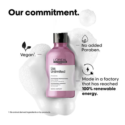L'Oreal Professionnel Liss Unlimited Shampoo For Frizzy & Unruly Hair With Pro-Keratin (300ml)