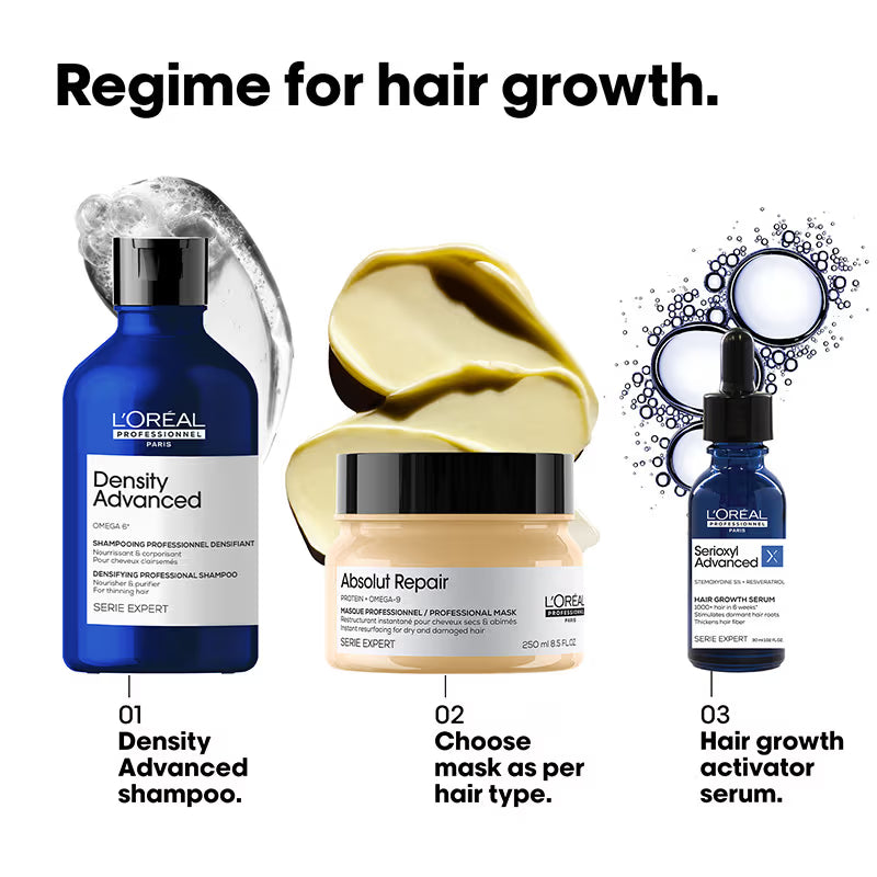 L’Oréal Professionnel Density Advanced Shampoo for Thinning Hair (300 ml) Visibly Increases Volume