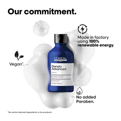 L’Oréal Professionnel Density Advanced Shampoo for Thinning Hair (300 ml) Visibly Increases Volume