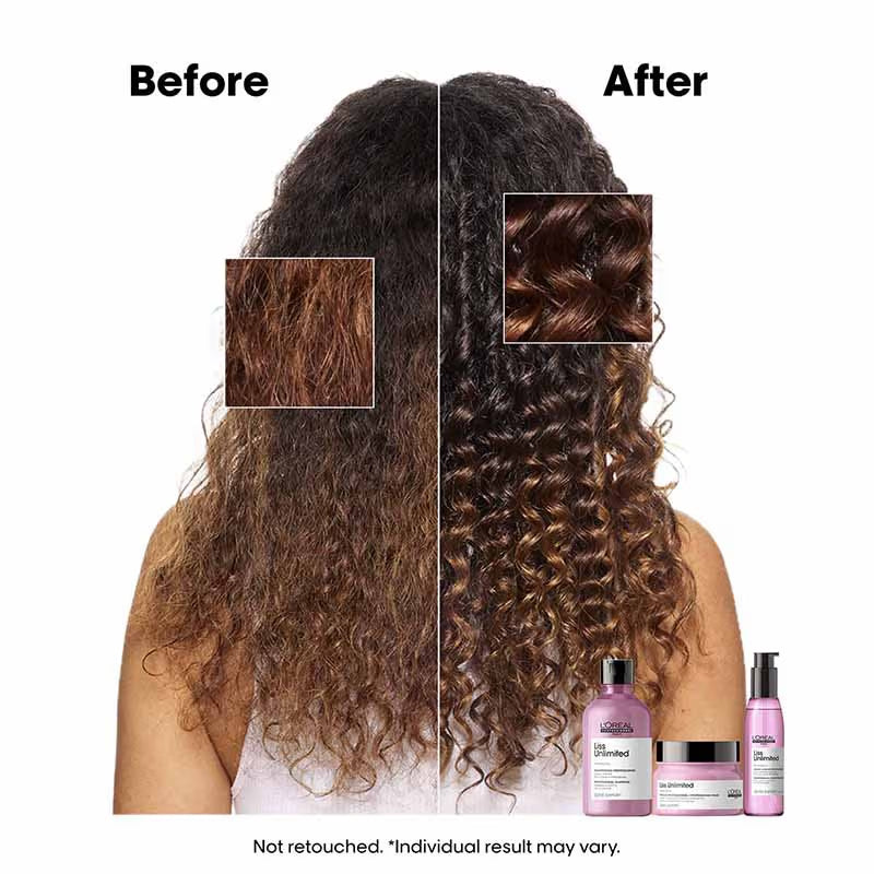 L’Oreal Professionnel Liss Unlimited Shampoo 300ml, Hair Mask 250gm and Hair Serum 125ml, Serie Expert