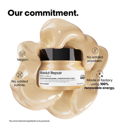 L'Oreal Professionnel Absolut Repair Mask For Dry & Damaged Hair With Wheat Protein (250gm)