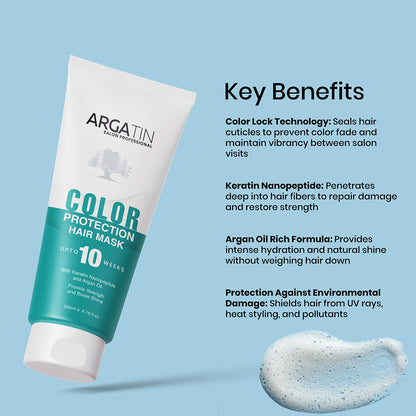 ARGATIN Professional Color Protection Hair Mask with Keratin Nanopeptide and Argan Oil 200ml