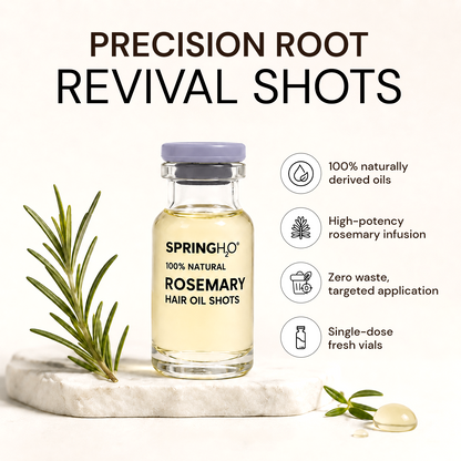 Spring H2O Set Of 6 Rosemary Hair Oil Shots - 5 ml Each