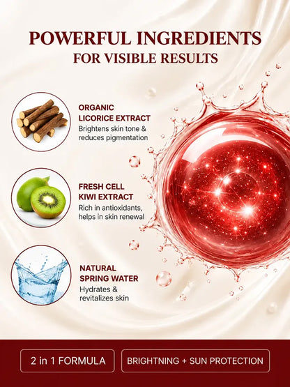 Spring H2O Bridal Facial Kit ingredients: Organic Licorice Extract, Fresh Cell Kiwi Extract and Natural Spring Water