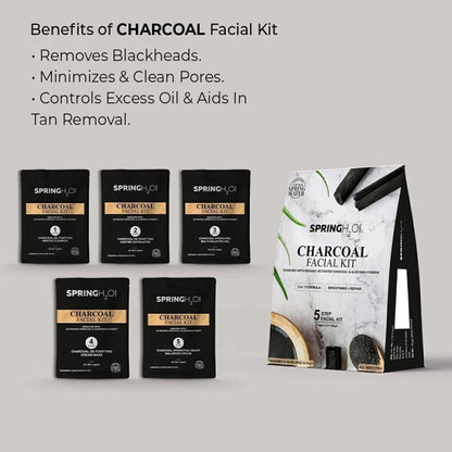 Spring H2O Complete D-Tan & Charcoal Facial Combo Pack with D-Tan Mask