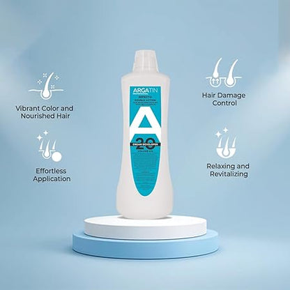 Argatin Professional Refecto Hair Color Developer 20 Volume (6%) – Cream Developer with Pro Vitamin B5 – Double Action Formula for Rich, Long-Lasting Hair Colour – 1000ml