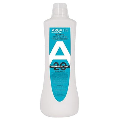 Argatin Professional Refecto Hair Color Developer 20 Volume (6%) – Cream Developer with Pro Vitamin B5 – Double Action Formula for Rich, Long-Lasting Hair Colour – 1000ml