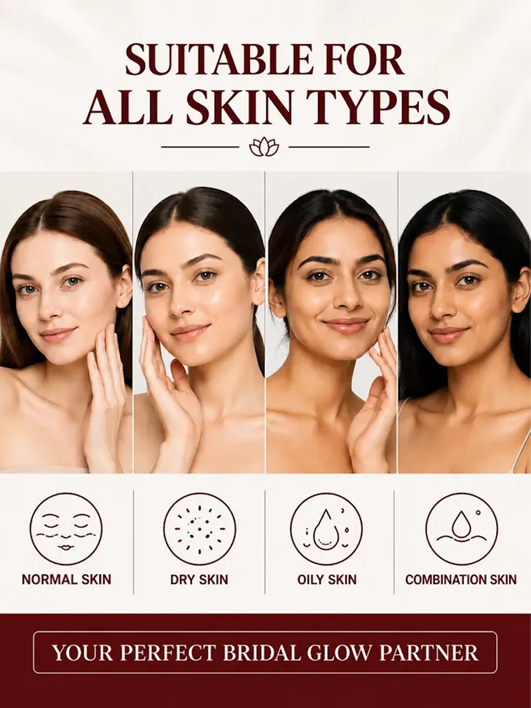 Spring H2O Bridal Facial Kit suitable for all skin types: normal, dry, oily and combination skin