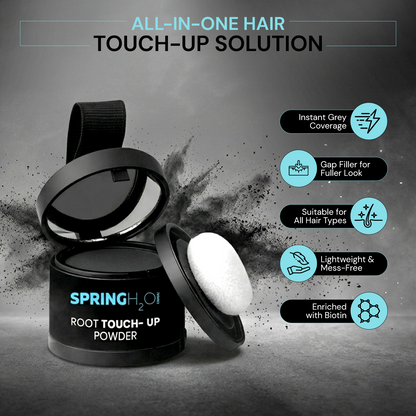 SPRING H2O Root Touch Up Powder for Grey Roots & Bald Spots, Long-Lasting & Smudge-Proof 4 GM
