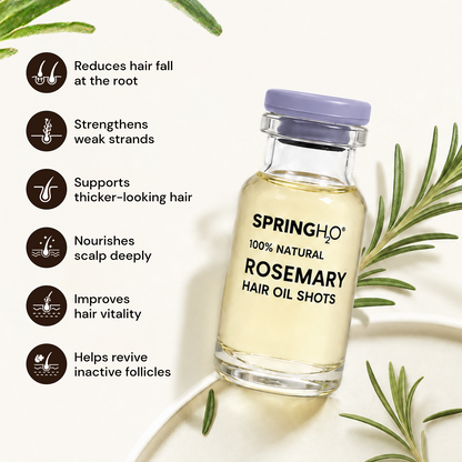 Spring H2O Set Of 6 Rosemary Hair Oil Shots - 5 ml Each