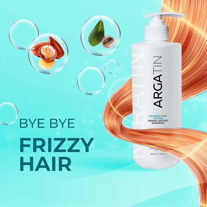 ARGATIN Keratin Repair Lasting Sulphate free Shampoo for Dry and Damaged Hair | Daily Use (Shampoo 500ml)
