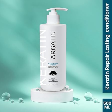 ARGATIN Keratin Treated Repair Lasting Sulphate free Conditioner for Dry and Damaged Hair | Daily Use (Conditioner 500ml)