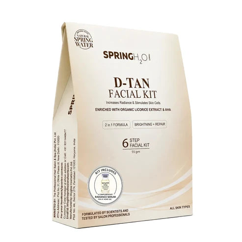 SpringH2O D-Tan Facial Kit front packaging
