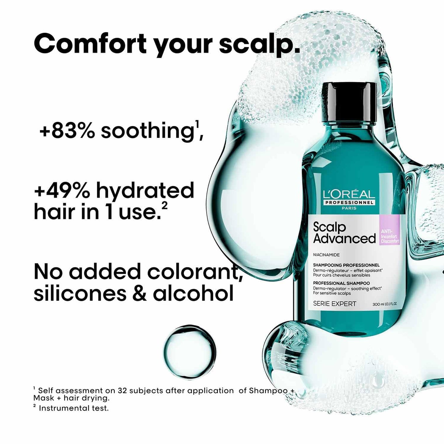 L’Oréal Professionnel Scalp Anti-Discomfort Dermo-Regulator Shampoo (300 ml) for Sensitive Scalp