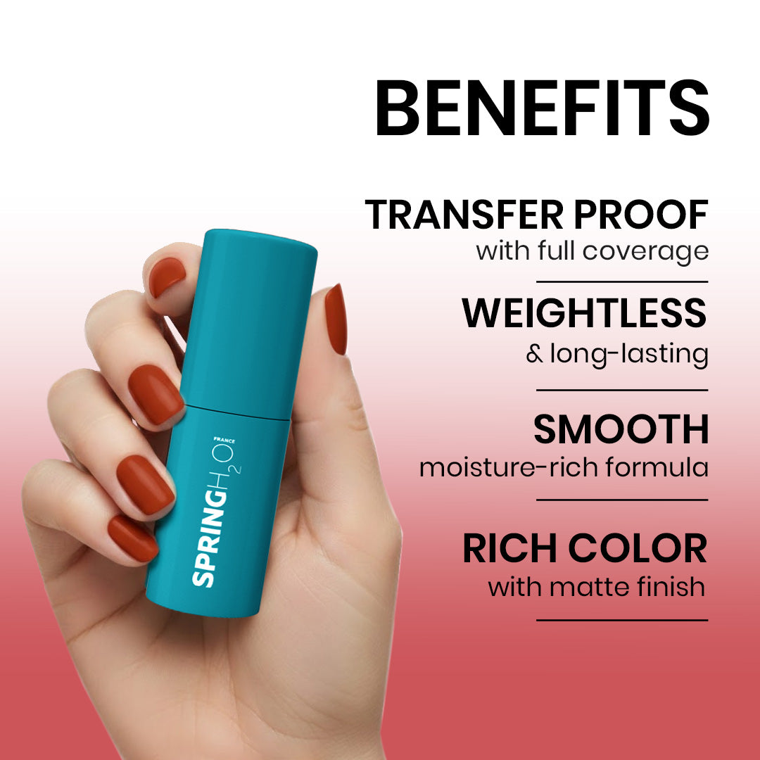 SPRING H2O Velvet Hold Matte Liquid Lipstick, Long Lasting, Waterproof Rose Cloak 05