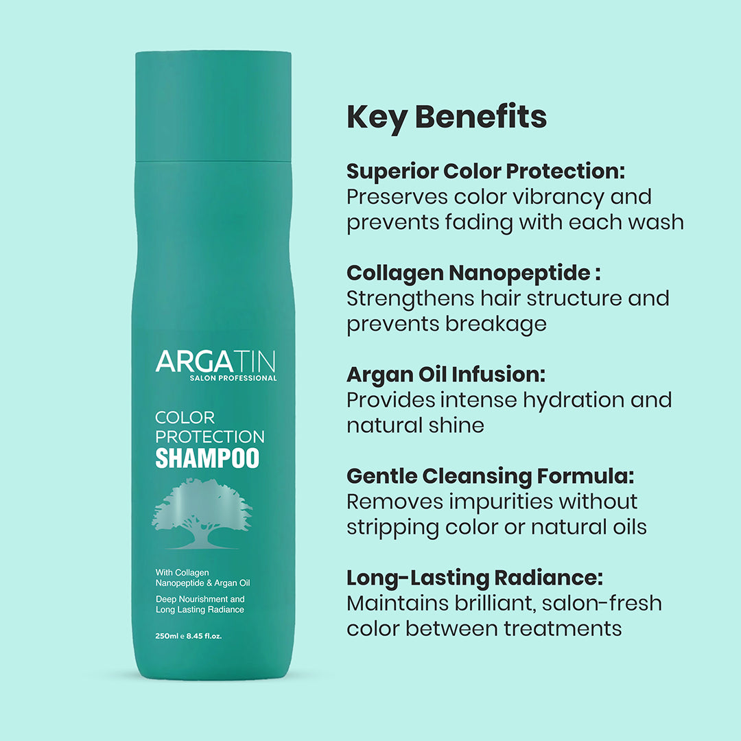 Argatin Color Protection Shampoo - Retains Color Upto 10 Weeks | For Soft & Shiny Hair (250 Ml)