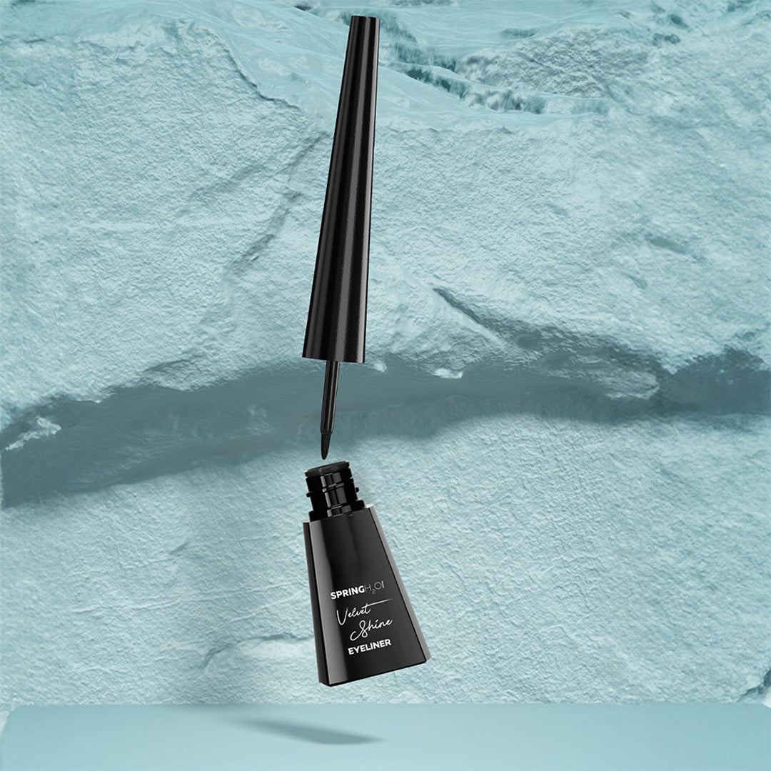 SPRING H2O Velvet Shine Eyeliner Last Upto 24 Hrs, Intense Black Smudgeproof & Waterproof 4 ml