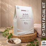 SPRING H2O D-TAN Facial Kit 50 gm 2 in 1 Formula Brightening Repair 5 Step