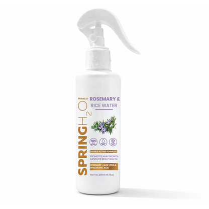 SPRING H2O Rosemary & Rice Water Hair Spray for Hair Re-Growth, Reduce Hair Fall (200 ml)