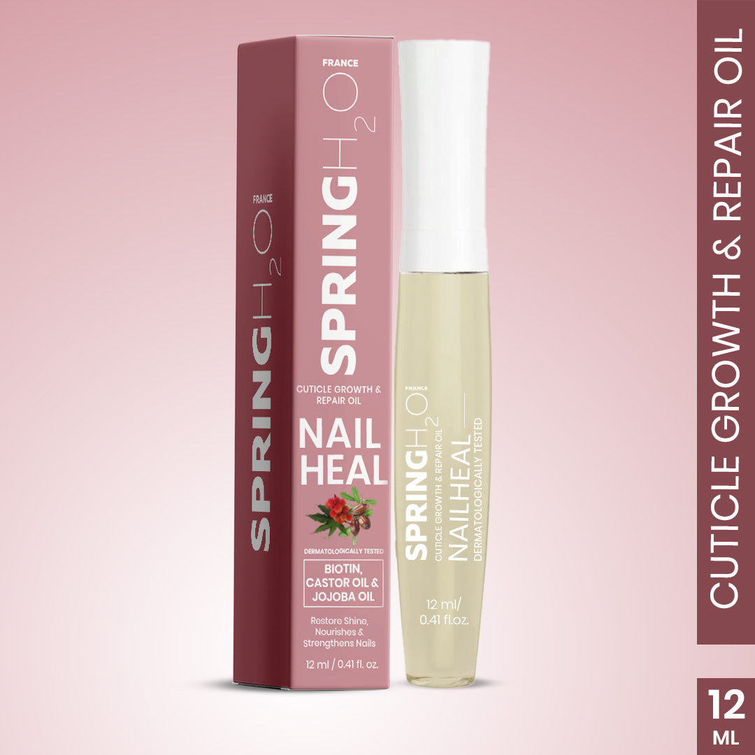 SPRING H2O Nail heal for Cuticle Growth and Repair Oil | Healthier & Faster Nail Growth Oil 12 ml