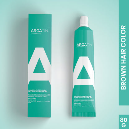 Argatin Professional Nourishing Refecto Hair Color Cream | Black | With Argan Oil, Black Seed Oil & Pro-Vitamin B5 | Ammonia-Free Long Lasting Color | For Men & Women – 80g
