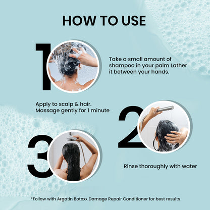 Argatin Damage Repair Sulfate-Free Shampoo and Conditioner Combo (Shampoo 250ml +Conditioner 250ml)