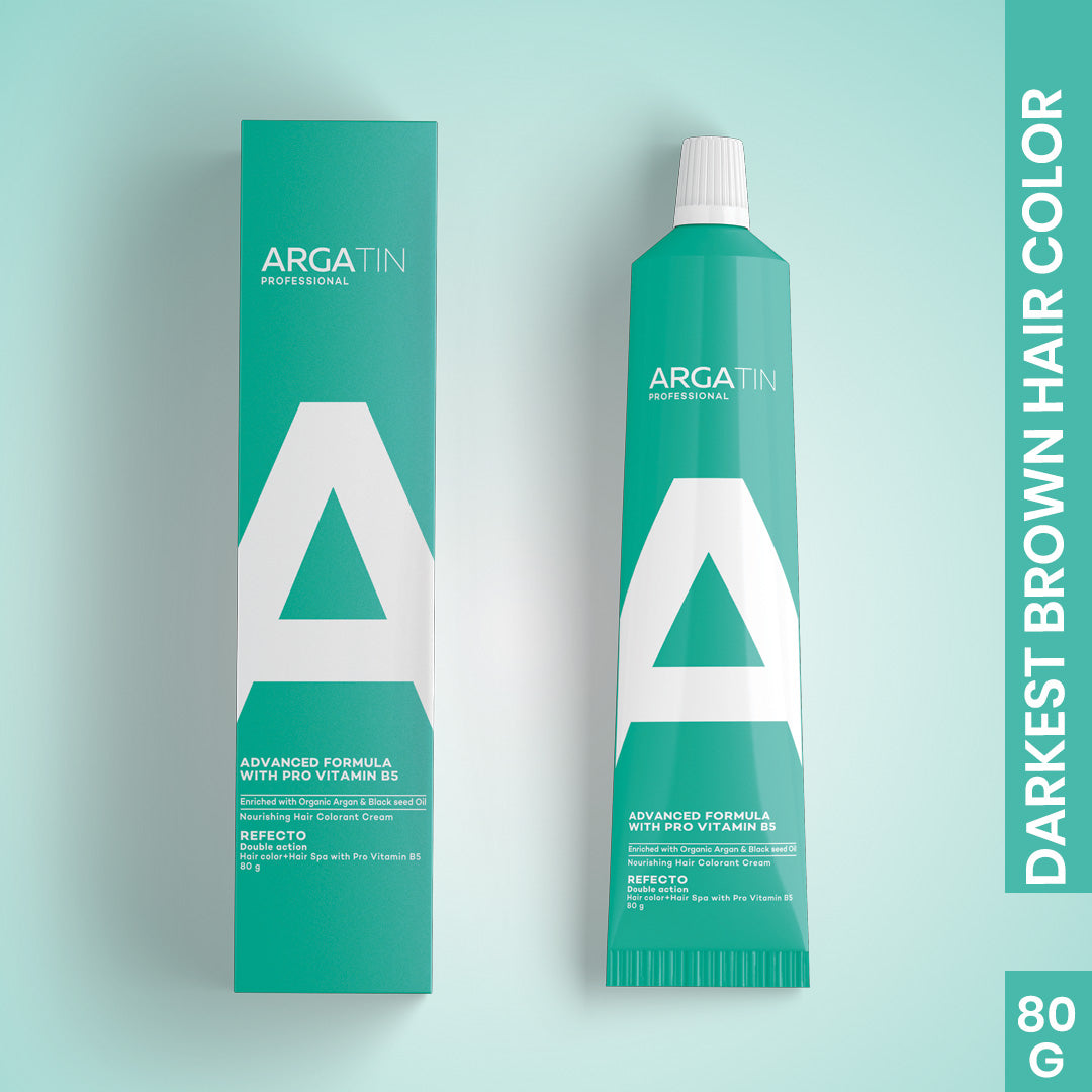 Argatin Professional "Developer 6% 20 Volume" Refecto & Darkest brown refcto color tube