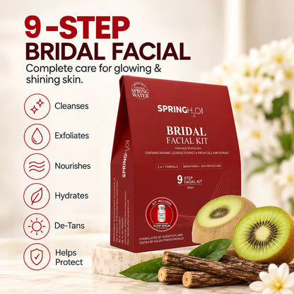 SPRING H2O Bridal Facial Kit with Manicure & Pedicure Kit Combo for Glowing & Radiant Skin | Complete Pre-Bridal Beauty Care Kit