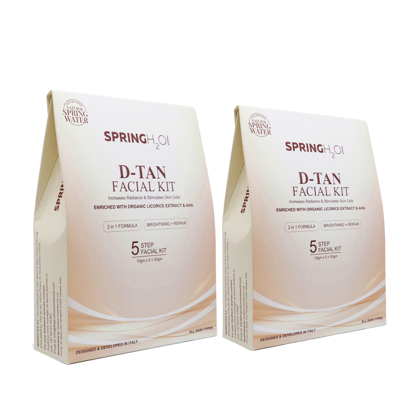 Spring H2O D-TAN facail kit -Pack of 2