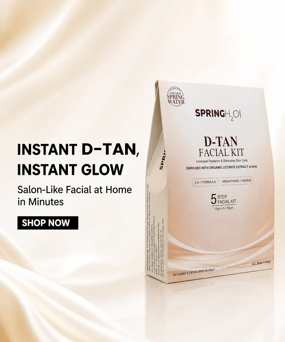 Spring H2O D-TAN facail kit -Pack of 2