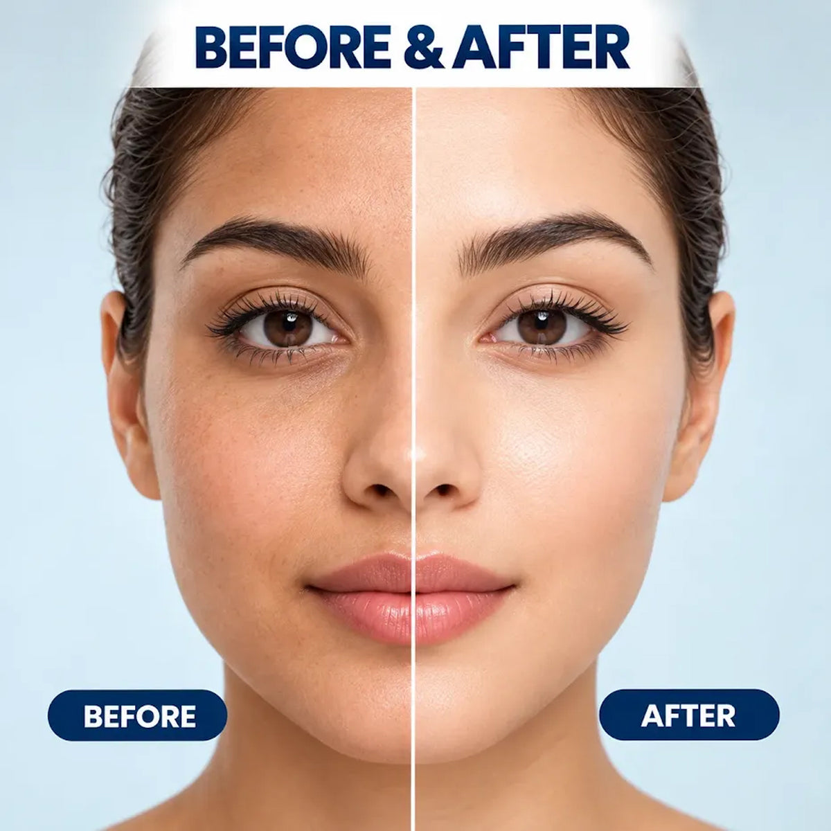 Spring H2O Diamond Bleach Cream before and after results for brighter-looking skin, reduced tan and improved skin appearance