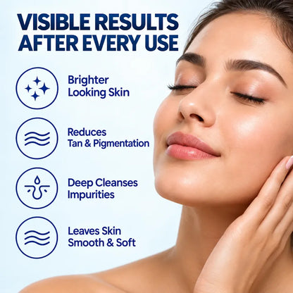 Spring H2O Diamond Bleach Cream visible results for brighter-looking skin, reduced tan and pigmentation, deep cleansing and smoother skin