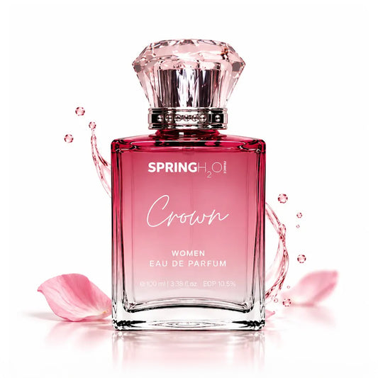 Spring H2O Crown Women Eau de Parfum 100ml women's perfume in a luxurious crown-shaped bottle for gifting and special occasions