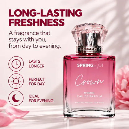 Spring H2O Crown Women Eau de Parfum 100ml with sophisticated fragrance notes designed for an elegant and refreshing scent