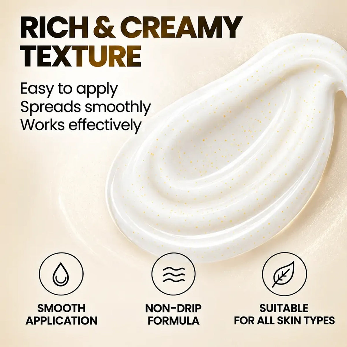 Spring H2O Gold Bleach Cream with rich creamy texture, smooth non-drip application and formula suitable for all skin types