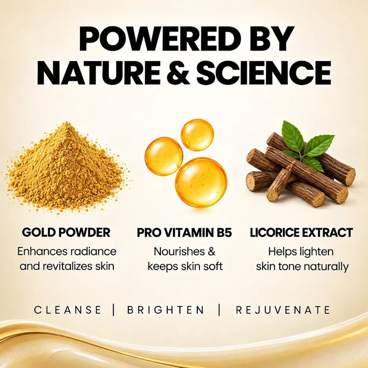 Spring H2O Gold Bleach Cream with Gold Powder, Pro Vitamin B5 and Licorice Extract for radiant, nourished and brighter-looking skin