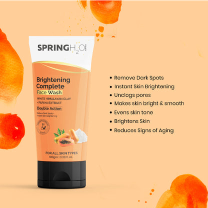 Spring H2O Personal Care Gift Hamper - Papaya Facewash, Bridal Facial Kit, Kajal Pencil, Rosemary Shampoo & Conditioner Combo