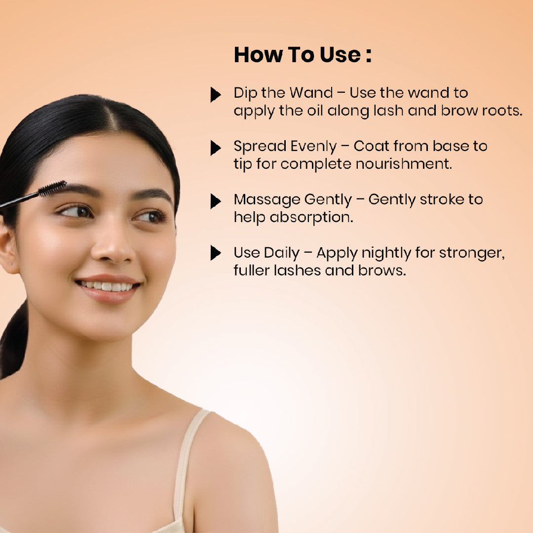 SPRING H2O BrowBoost Eyebrow & Eyelash Growth Oil, Enriched with Natural Ingredients 12 ml