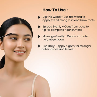 SPRING H2O BrowBoost Eyebrow & Eyelash Growth Oil, Enriched with Natural Ingredients 12 ml