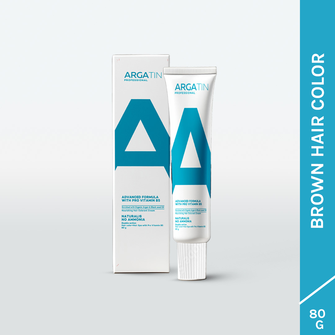 Argatin Professional  Naturalis Hair Colourant Cream|80gms | Brown