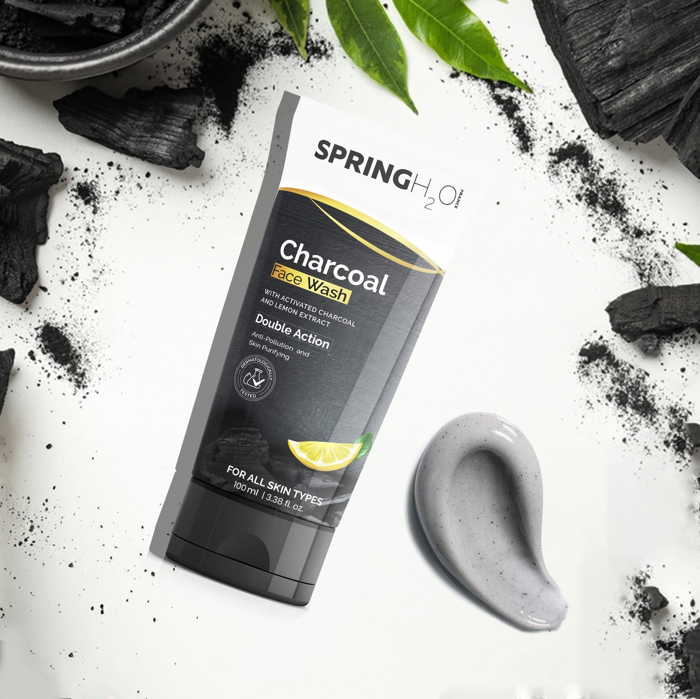 SPRING H2O Rice Water & Charcoal Face Wash Combo (200 ml)