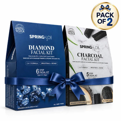 SpringH2O Charcoal and Diamond Facial Kit combo pack of 2